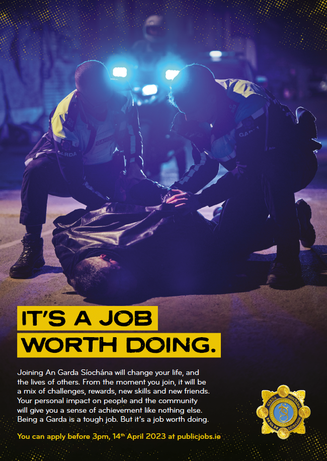 Garda Trainee Recruitment 2023 It's A Job Worth Doing Campaign Garda