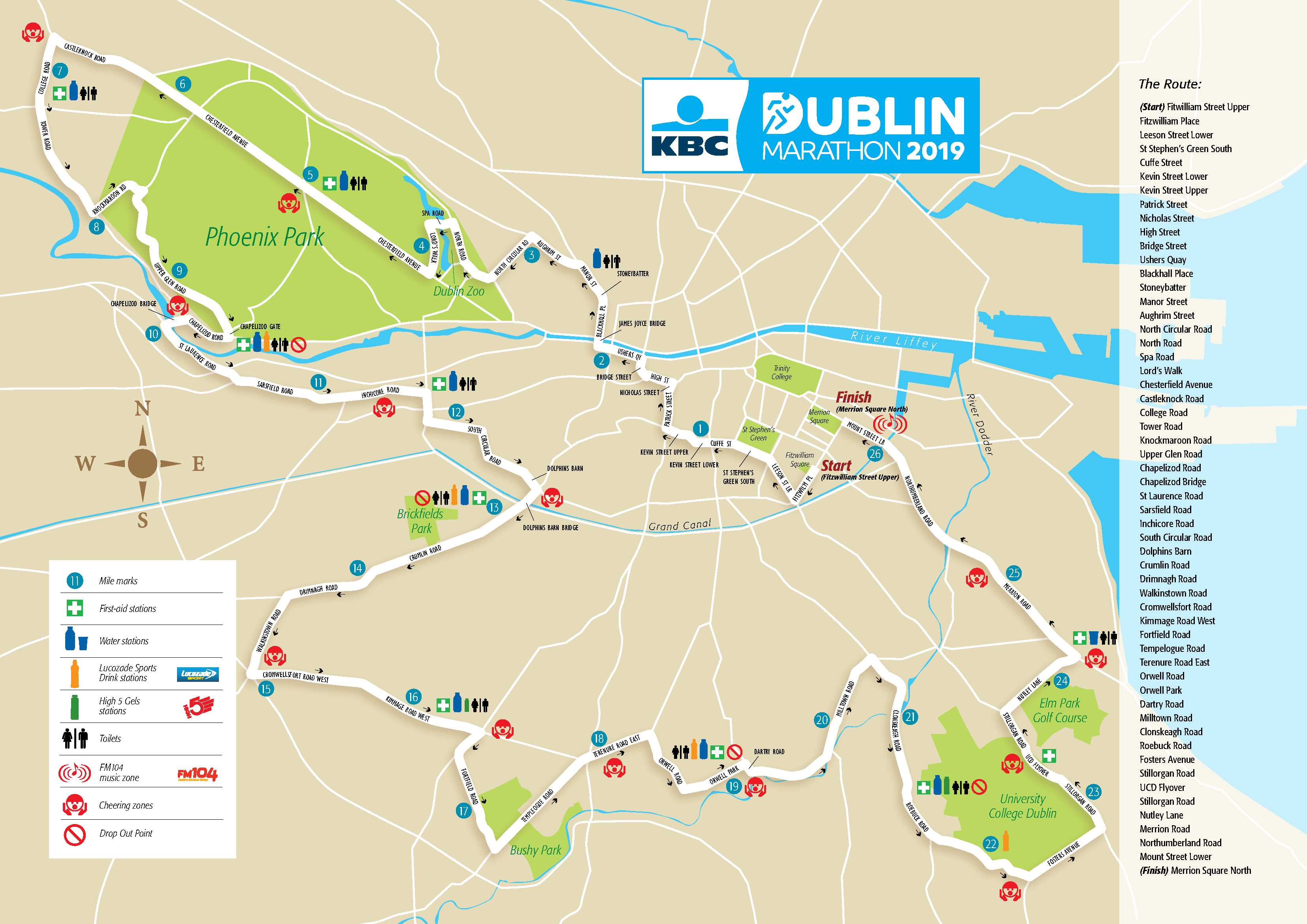 ROUTE-MAP-2019 Dublin City marathon Route