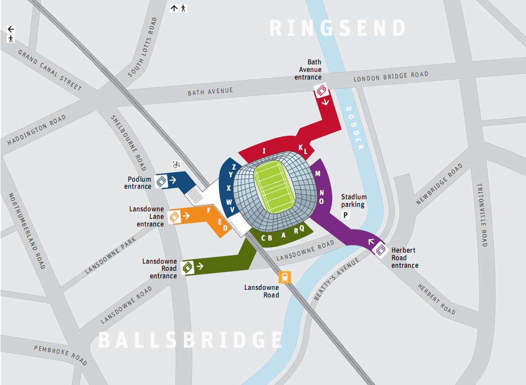 Aviva Lansdowne Map